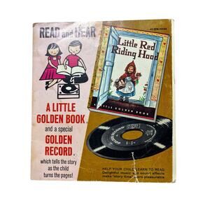 Vintage Read and Hear A Little Golden Book Little Red Riding Hood Storybook